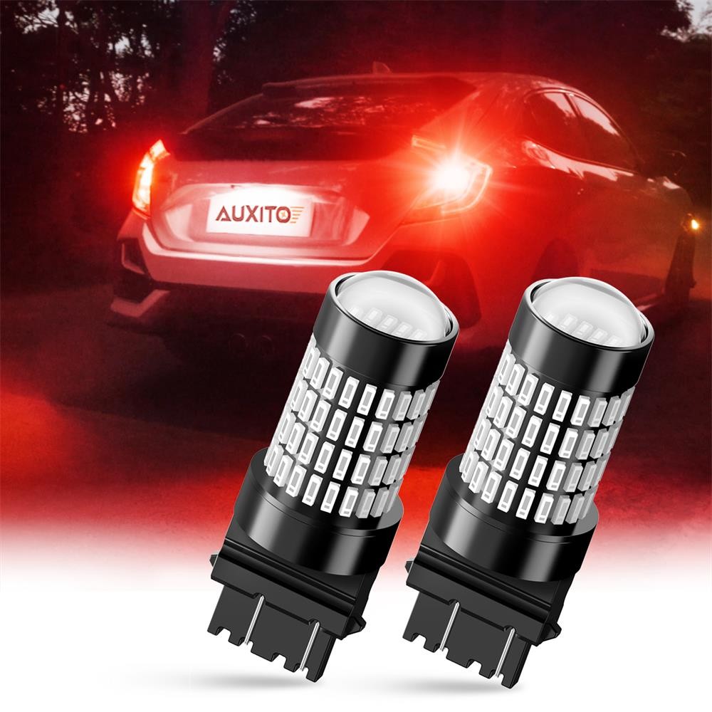 AUXITO 3157 3156 Canbus Red LED Brake Tail Stop Signal Light Bulbs Error Free