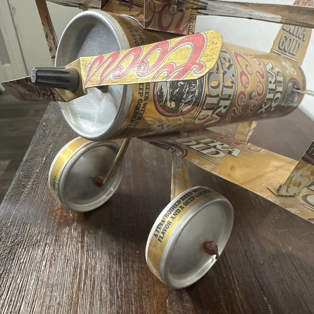 Handmade Coors Extra Gold Airplane EUC