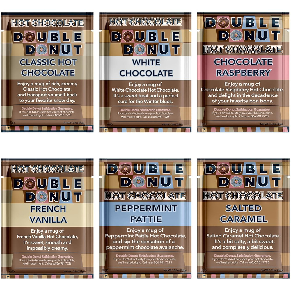 Hot Chocolate Packets Variety 30 Count Classic White Raspberry Caramel - US