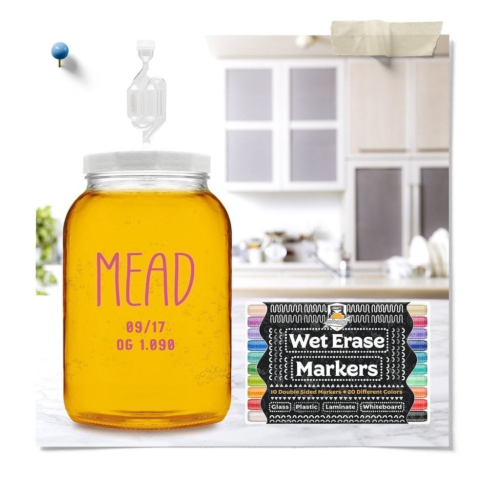 Fermentaholics 2 Pack - 110mm One Gallon Fermentation Lid, Gasket & S Airlock...