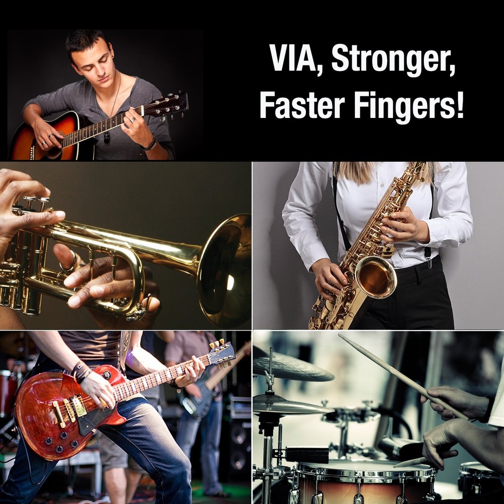 VIA Hand Exerciser, Finger Exerciser (Hand Grip Strengthener), Spring-Loaded,...