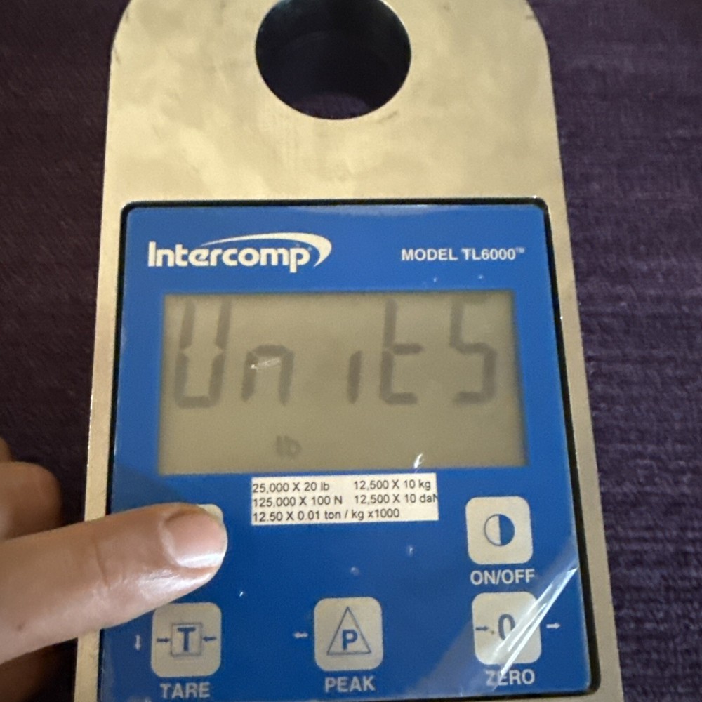 Intercomp TL6000 Dynamometer Crane Scale 25,000 X 20 LB Preowned Device Only