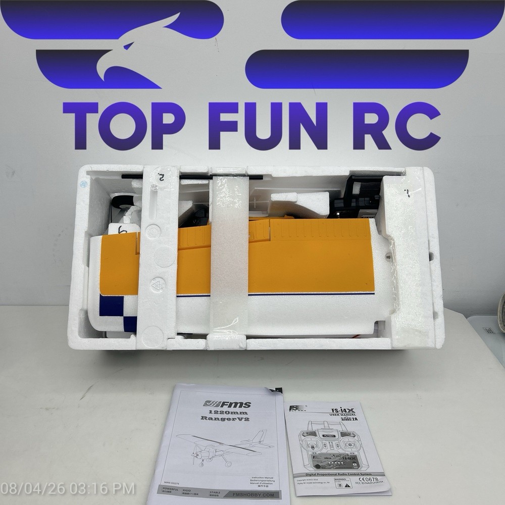 FMS RANGER 1220MM V2 RTF OPEN BOX W/ REFLEX YELLOW