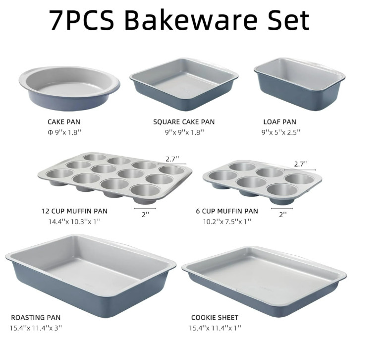 Carote 9 Pc Stackable Nonstick Bakeware Set