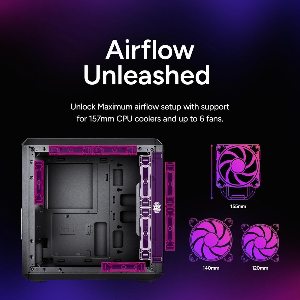 Sleek MasterBox Q300L Micro-ATX Case - Built for Performance & Versatile Setup