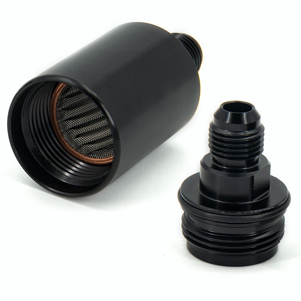 Universal 6AN High Flow Inline Fuel Filter Removable Cleanable With Mesh Screen