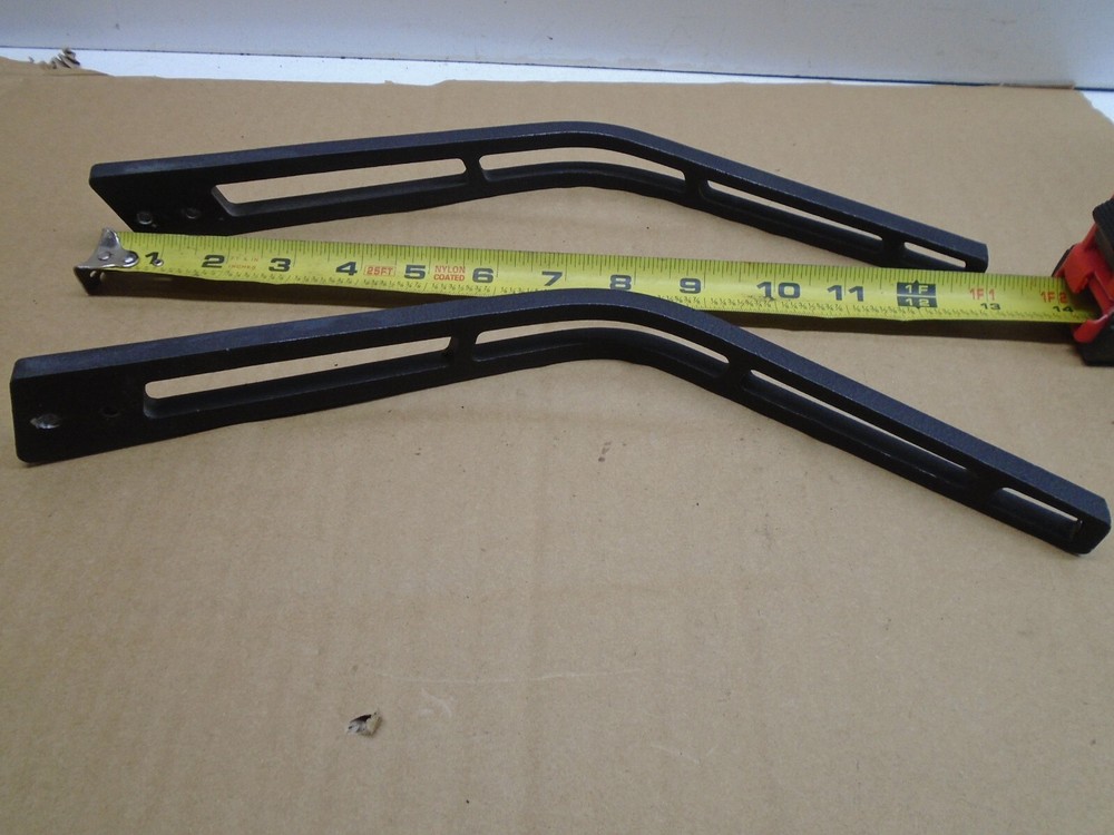 O2a   WINDSHIELD SUPPORT BRACKET Boat Marine Brace Black 13" Pair