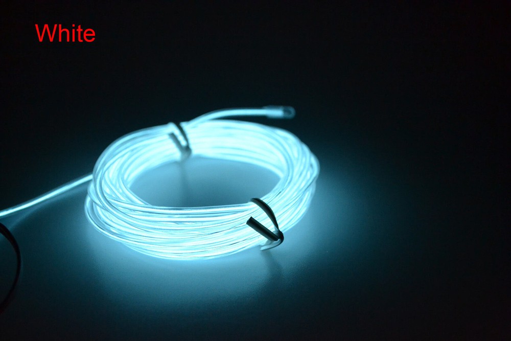 6/9/13/16ft Neon LED Light Glow EL Wire String Strip Rope Tube + USB Controller