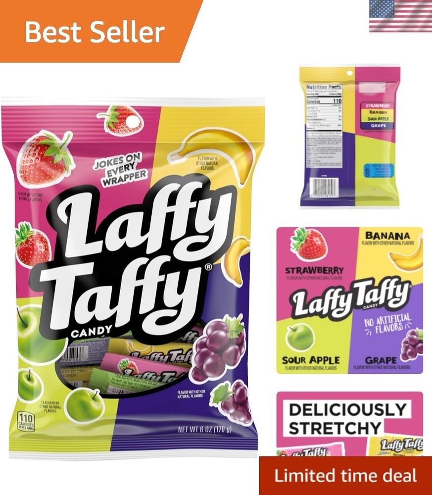 6 Oz Assorted Fruit Chews - Individually Wrapped Mini Bars for Fun Snacking