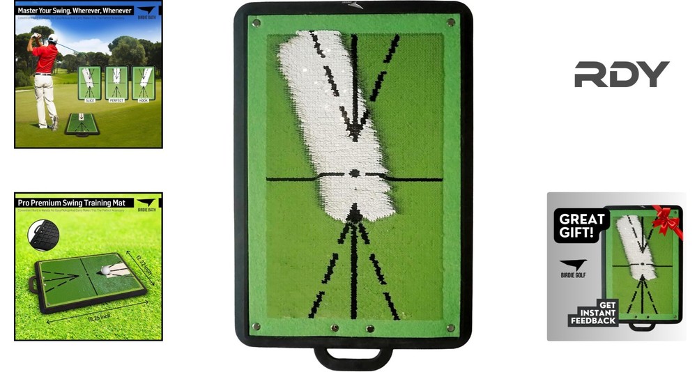 Birdie Mat Pro Golf Swing Training Mat - Instant Feedback & Real-Time Analysis