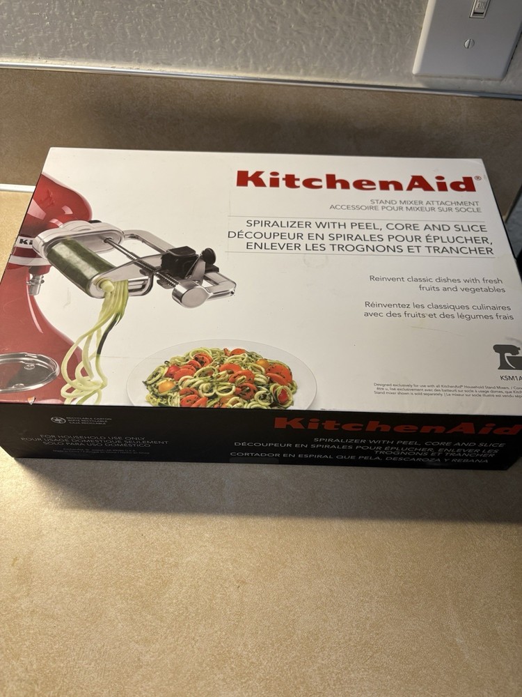 KitchenAid KSM1APC Spiralizer Attachment Peel Core Slice for Stand Mixer