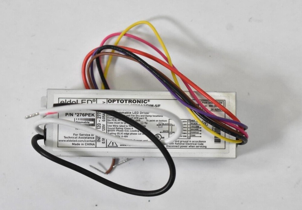 Optotronic EldoLED Programmable Dual Dim LED Driver 276PEK OT12W 120-277