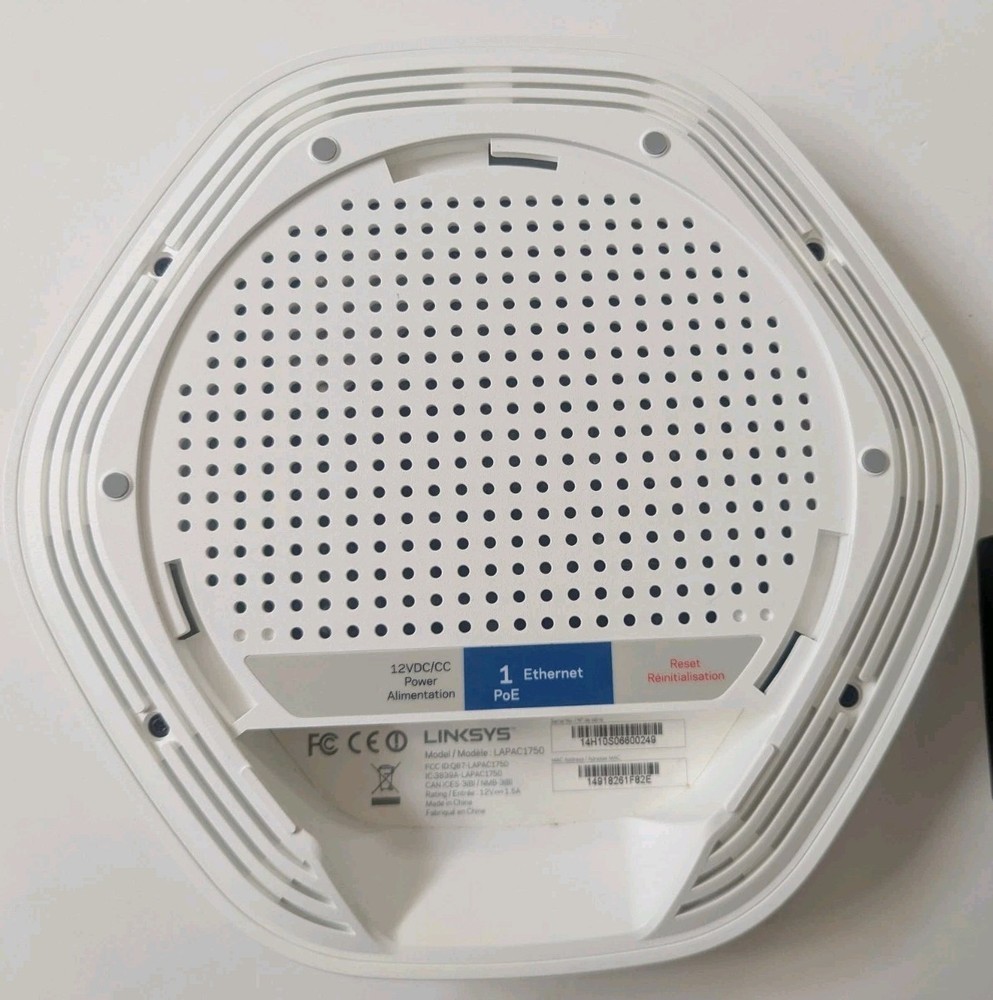Linksys LAPAC1750 Dual-Band Cloud Wireless Access Point, White, Pre-Owned