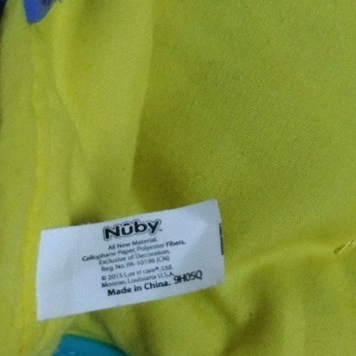 Nuby Monkey Teether Lovey Multicolor Square Security Blanket 2015