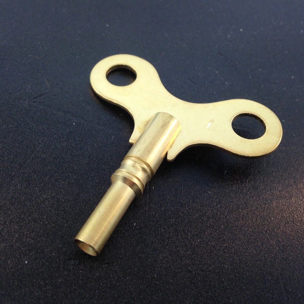 Solid Brass Clock Key. # 1 or 2.6 mm. or .102 inches
