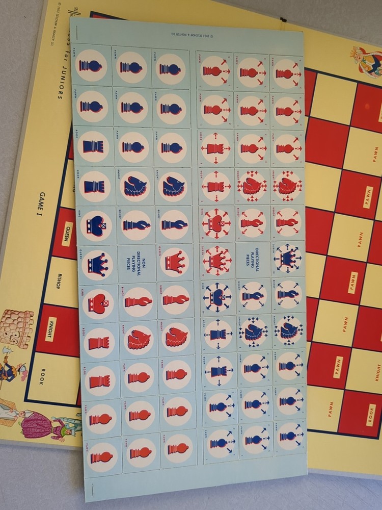 CHESS FOR JUNIORS Complete Unpunched 1963 Selchow & Righter