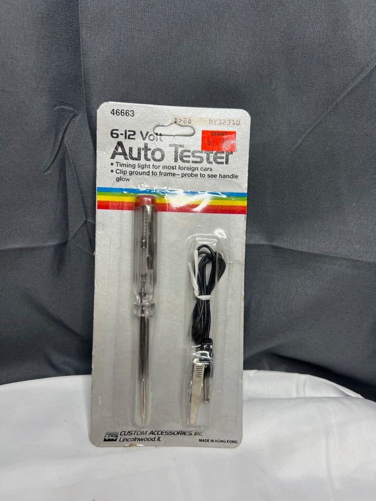 Custom Accessories 6 Volt To 12 Volt Tester 46663 NIP!