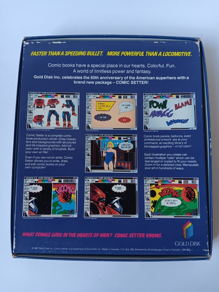 Amiga Comic Setter Computer Software Tested/Works Gold Disk Commodore