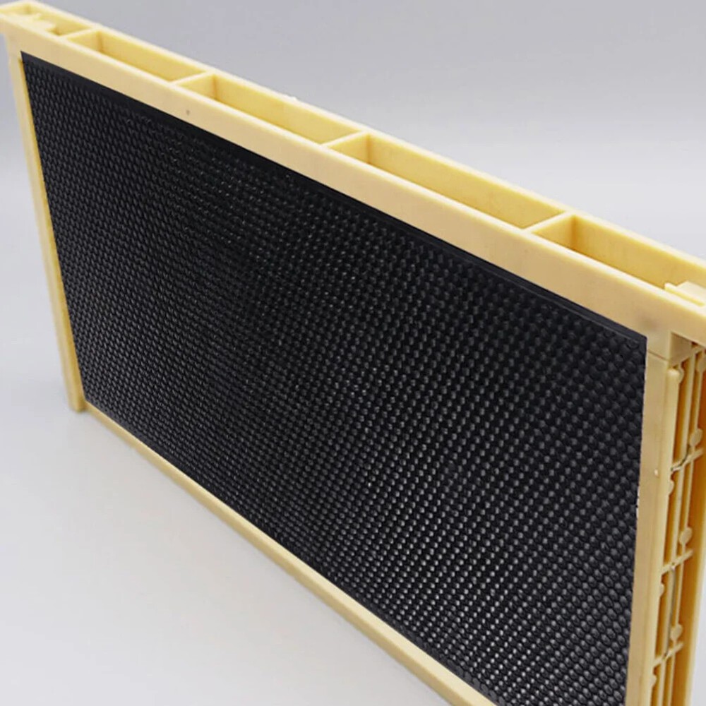 5 Pcs Bee Comb Honey Bottom Plate Beehive Wax Foundation Plastic Sheets Frames