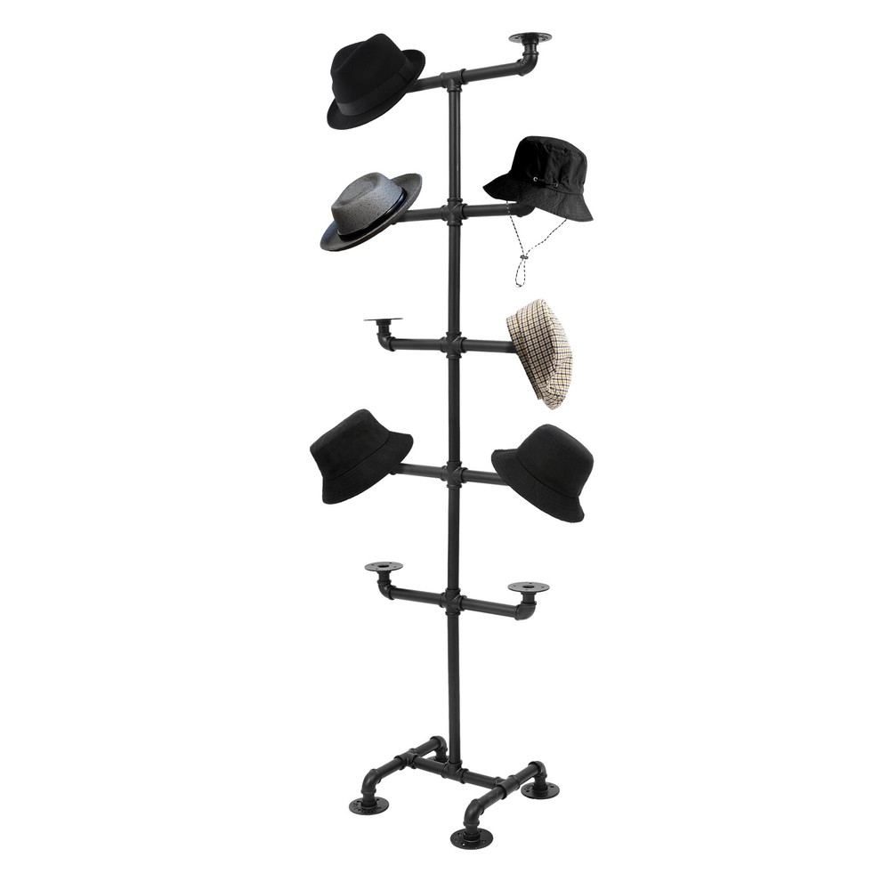 Black Industrial Style Hat Stand Hat Storage Display Holder Hat Display Rack