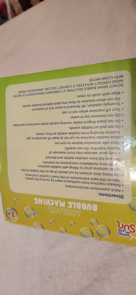 Bring On The Sun Axolotl Bubble Machine 2fl oz Bubble Solution