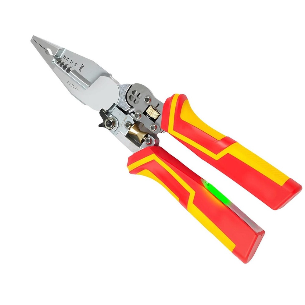 Wire Stripper Tool Multi Function Voltage Tester Pliers with Wire Twister Cutter