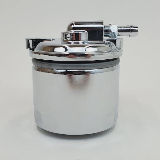 Chrome Universal Remote Oil Filter Relocation Kit with Custom Mount & Filter