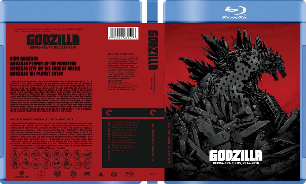 Godzilla Collection / Gamera Custom blu-ray covers / W cases (no discs)