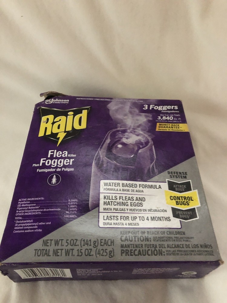 Raid Flea Killer Plus Fogger, 5 oz, 3 Cans
