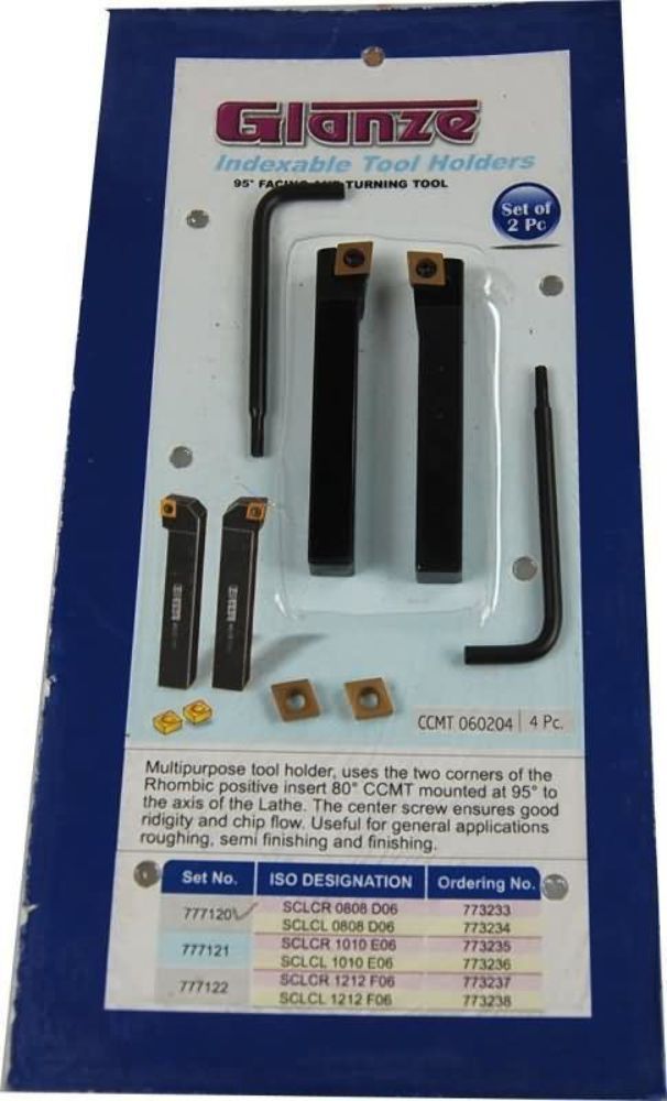 LATHE Facing TOOLS Indexable with 4 Inserts 10mm CCMT LATHE TOOLS