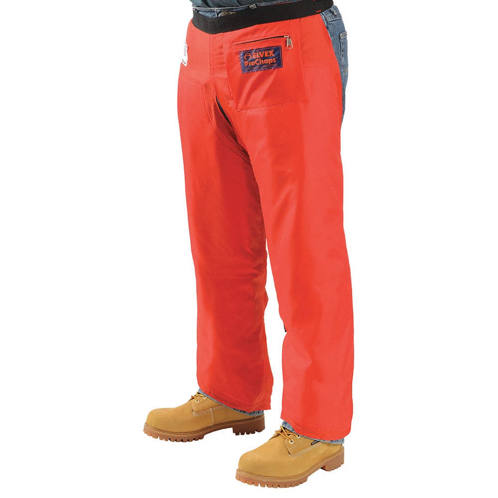 ELVEX JE-9033 Chain Saw Chaps,Orange,Nylon,33 In. L 3MCH7