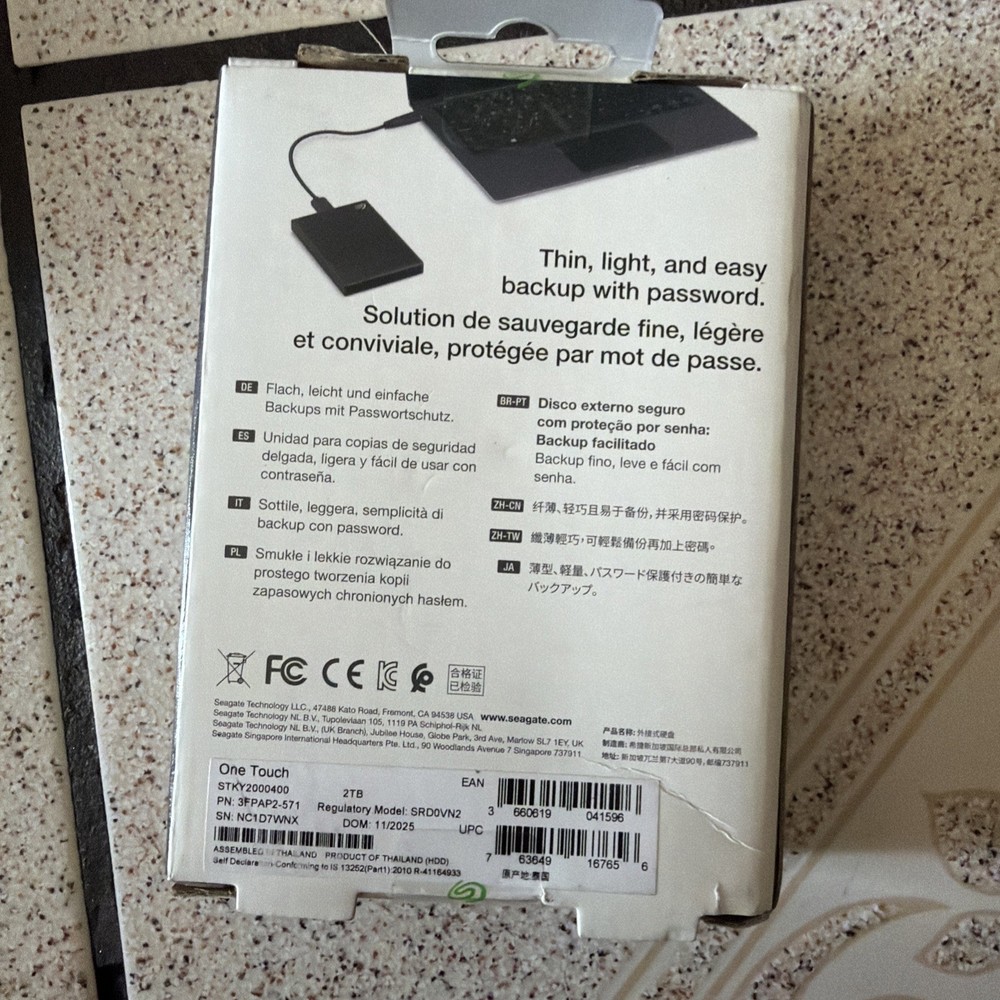 Seagate - One Touch with Password 2TB External USB 3.0