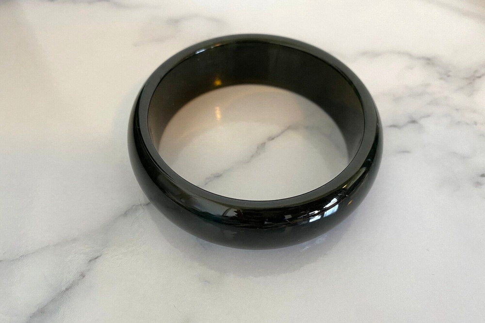 Natural Dark Green Jade Bangle 83g-60mm.