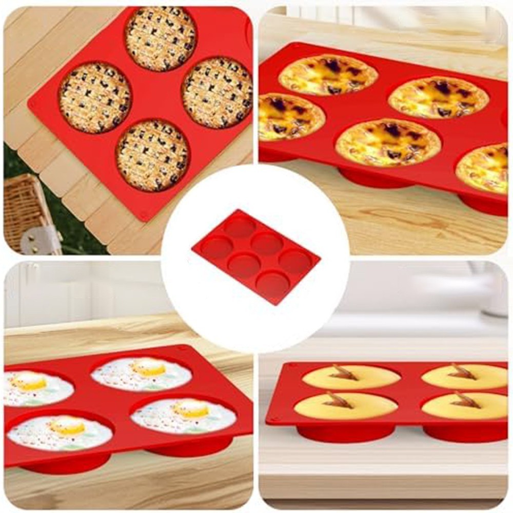 Silicone 6 Cavity Round For Cake for Easy DIY Baking and Chocolate Making