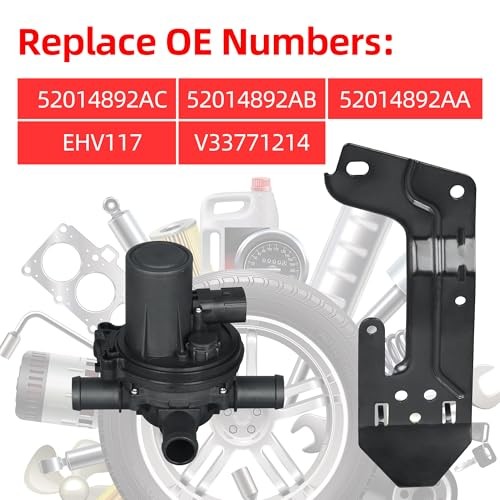 52014892AC 3-Way Coolant Heater Control Valve w/Bracket Compatible with Dodge