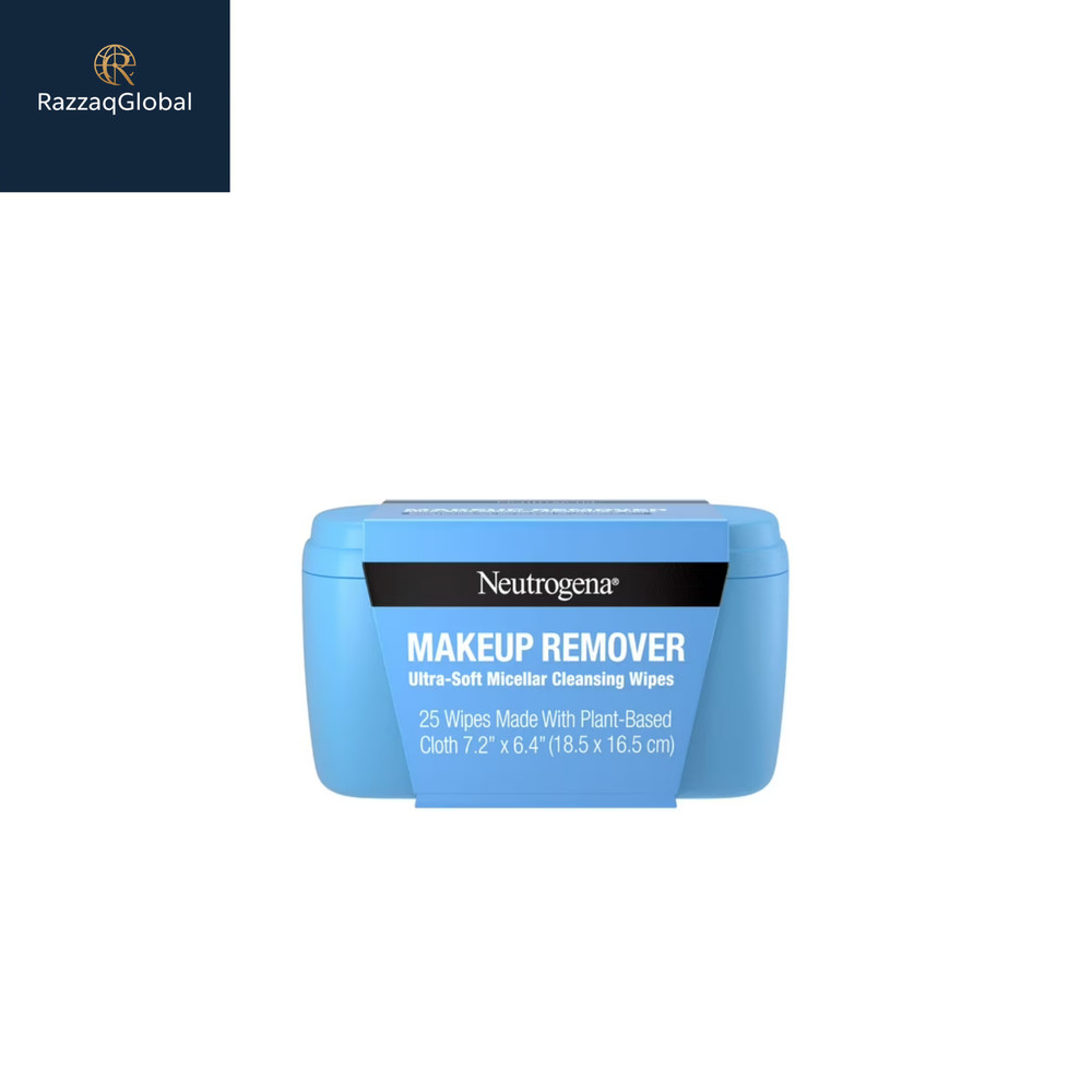 Neutrogena Makeup Remover & Cleansing Wipes 25‑ct — Plastic Case