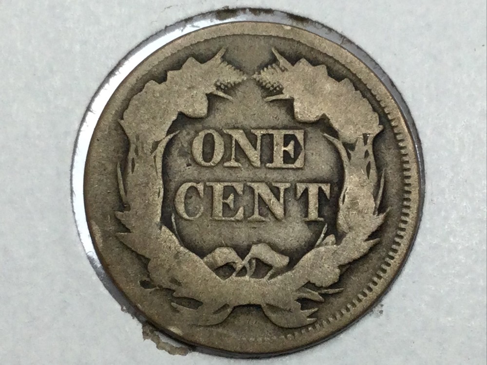 1857 Flying Eagle Cent counterstamp WII