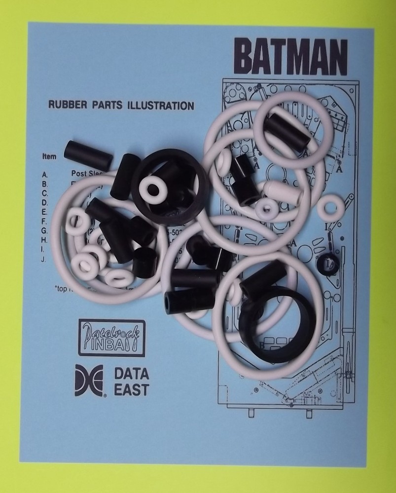 1991 Data East Batman Pinball Machine Rubber Ring Kit