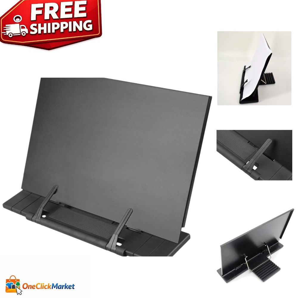 Elegant Desktop Document Holder with 7 Adjustable Positions - Compact & Black