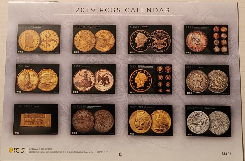 PCGS 2019 Coin Calendar
