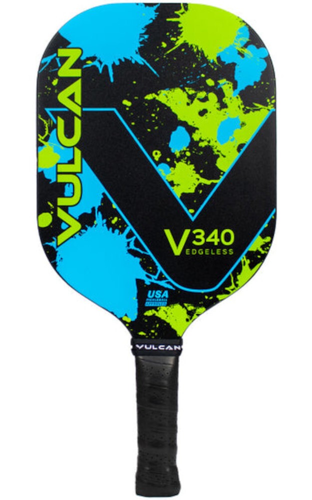 Clearance - Vulcan V340 Edgeless Pickleball Paddle (Blue, Black, Green)