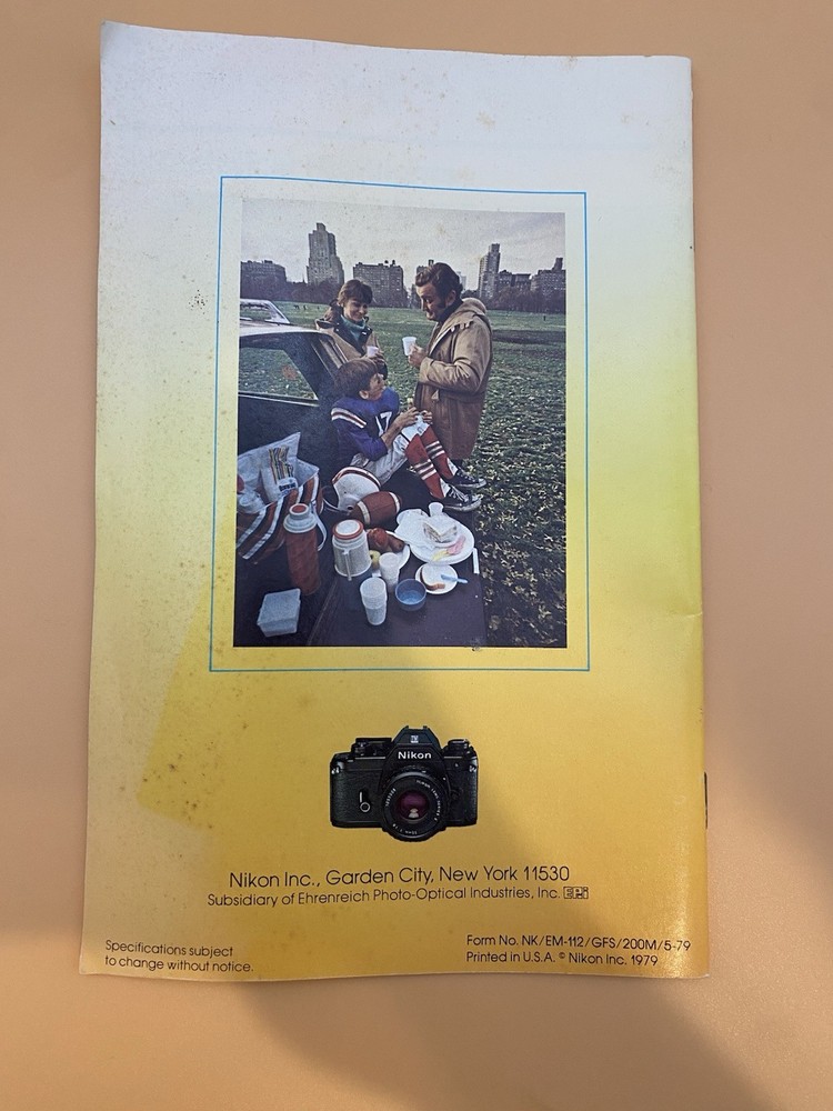 Nikon Em Automatic Ultra-Compact Camera Manual - 1979