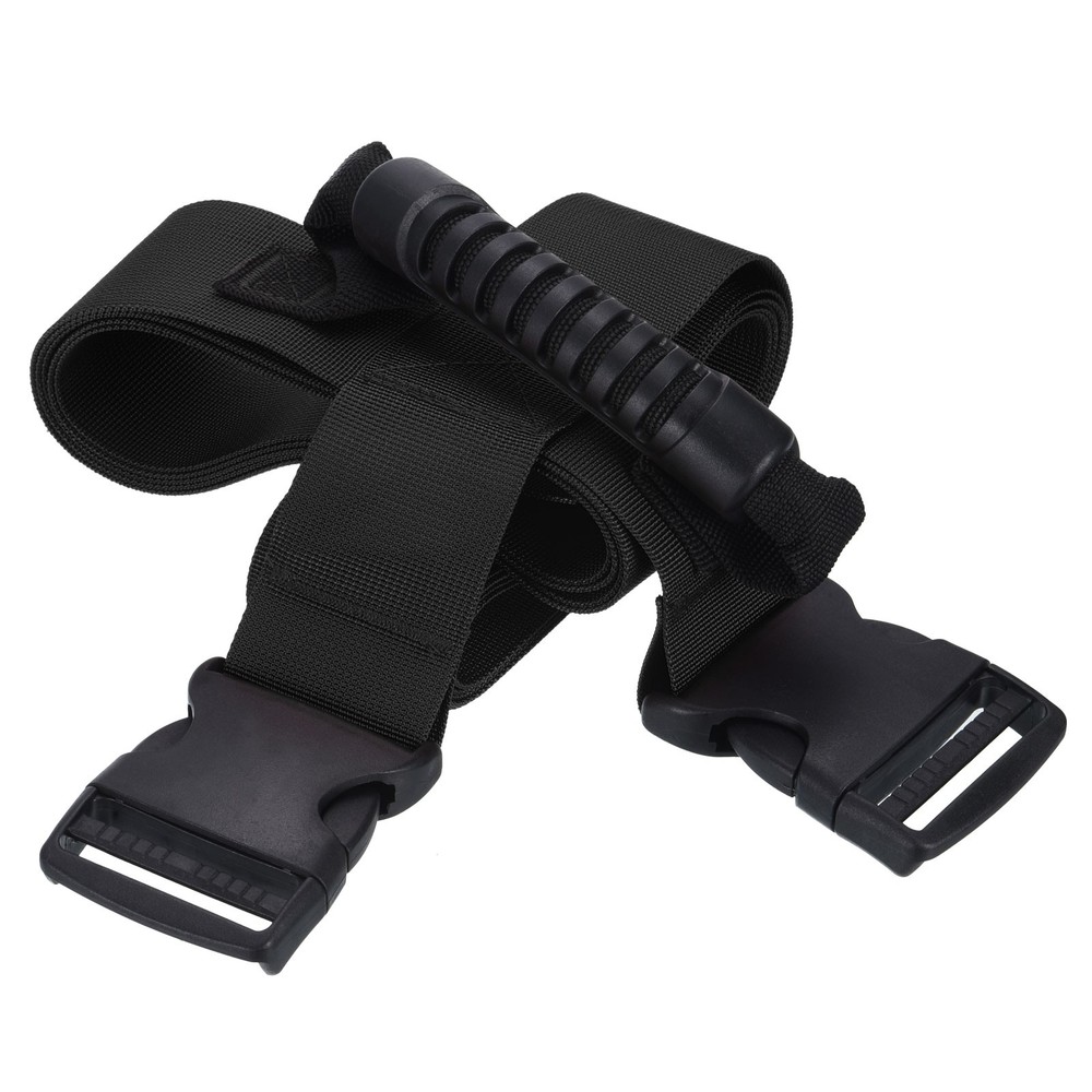 Carrying Strap with Handle, Cross Style Adjustable Nylon Belt, Black