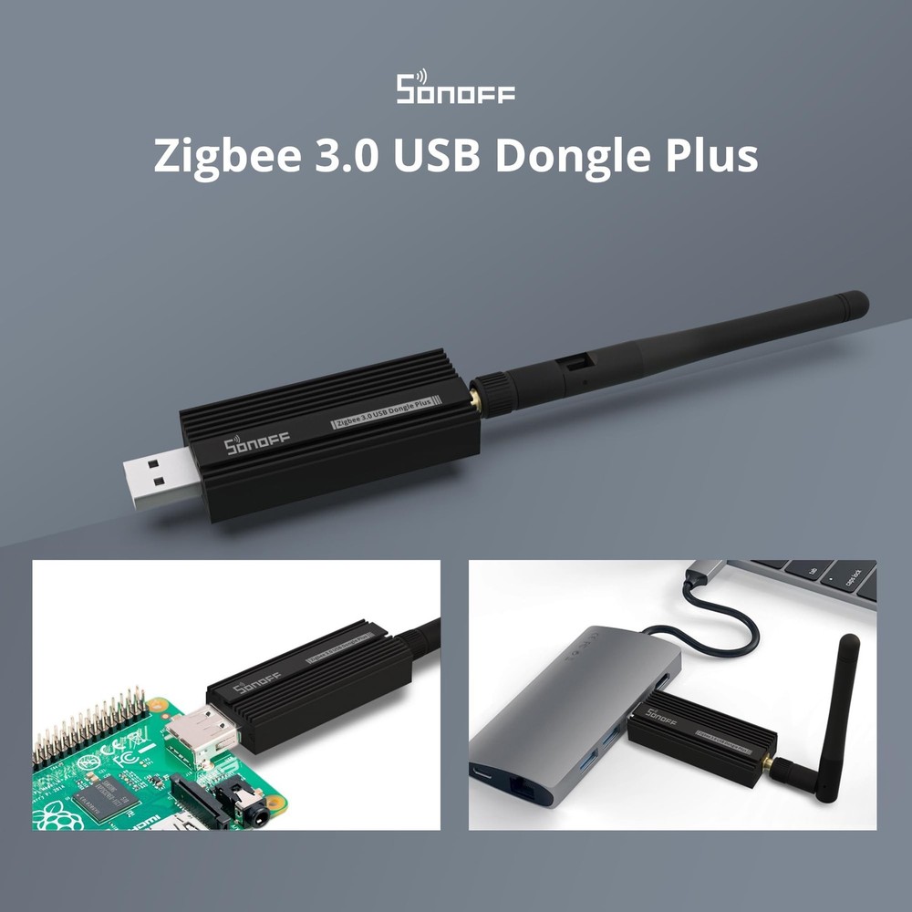 SONOFF Zigbee 3.0 USB Dongle Plus Gateway, Universal Zigbee USB Gateway with ...