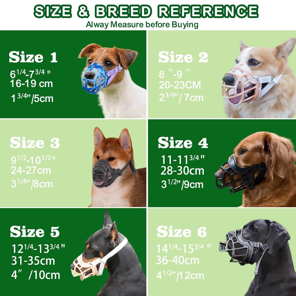 Dog Muzzle Basket Muzzle Anti Biting Chewing Sturdy Lightweight Muzzle Allows...