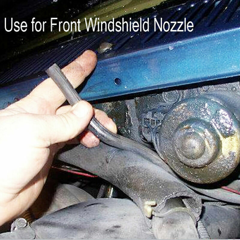 Front Windshield Washer Squirter Nozzle Spray + Washer Fluid Tube Universal Car