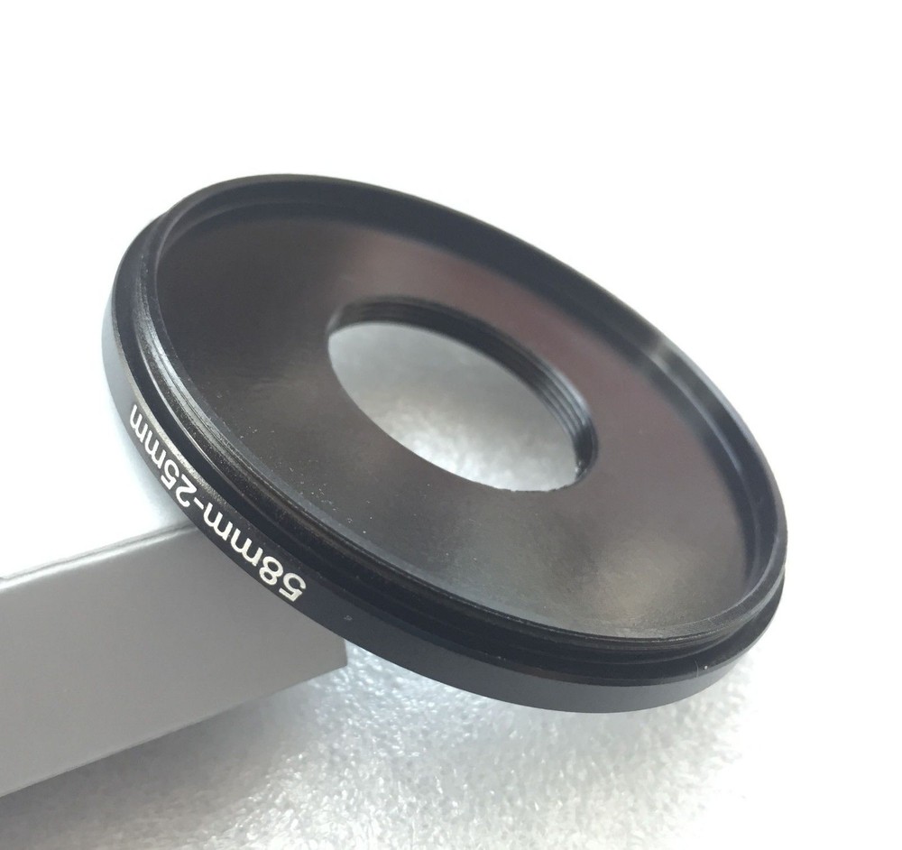 Nikon CFI M25 microscope objective to M58 58mm filter adapter