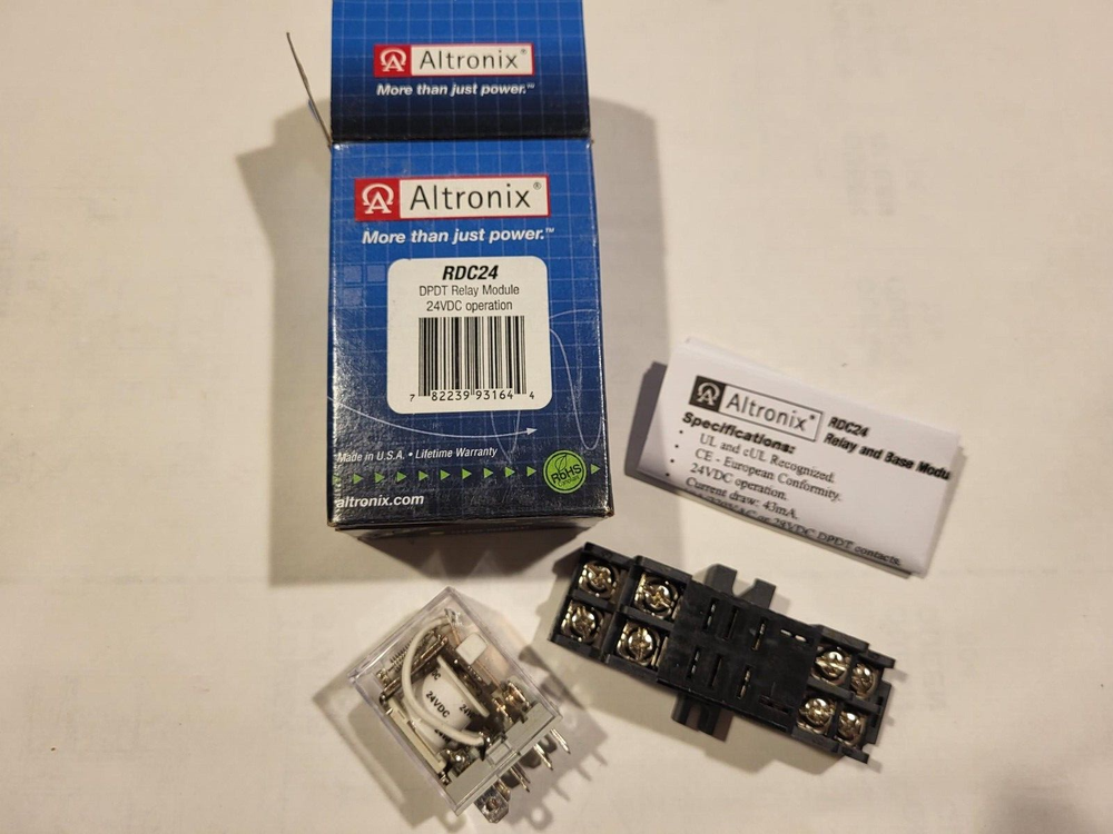 ALTRONIX RDC24 DPDT RELAY MODULE 24VDC OPERATION
