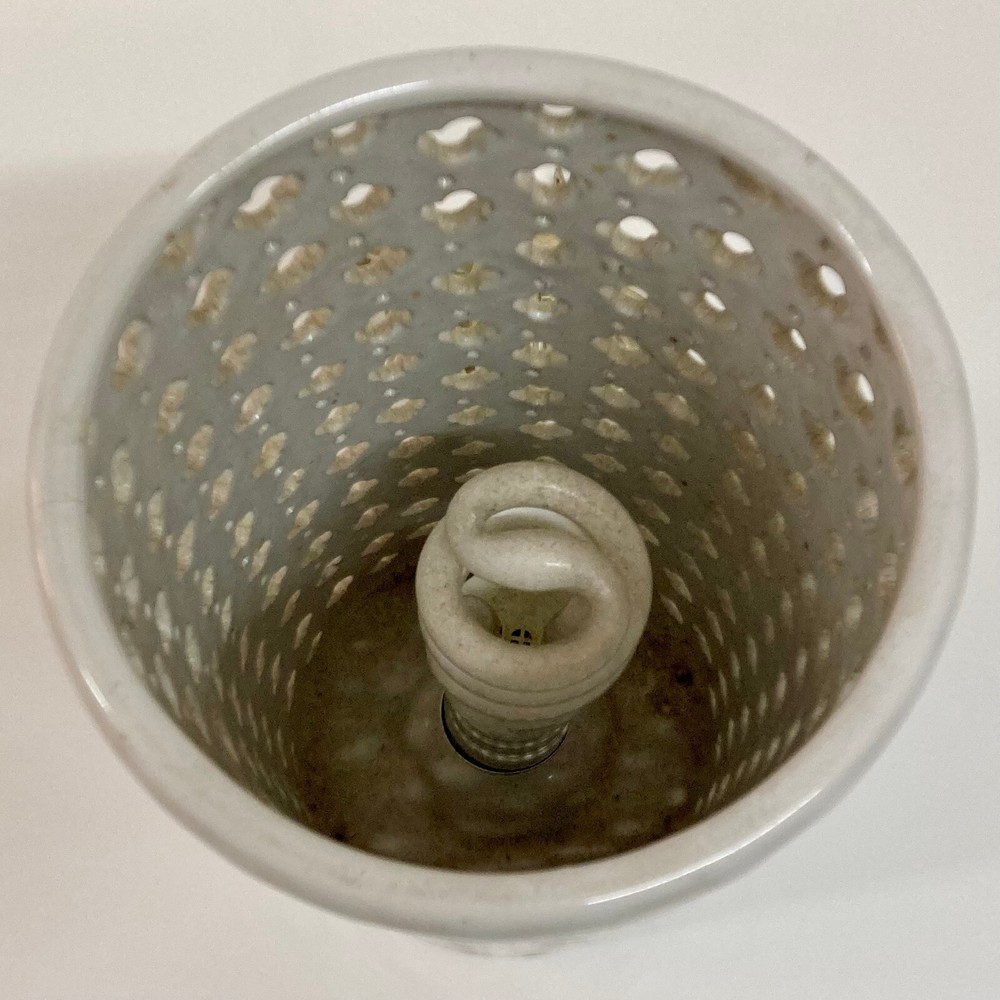 Pierced Pattern Ceramic Uplight