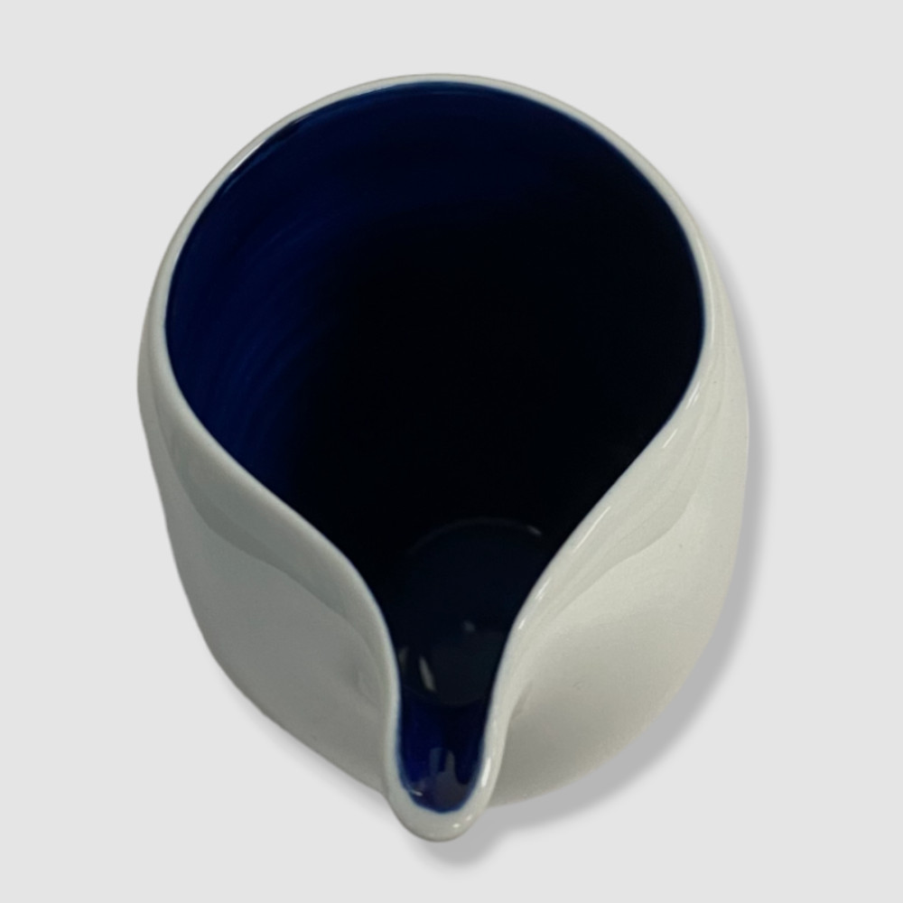 $45 Neiman Marcus White Brushstroke Cobalt Creamer